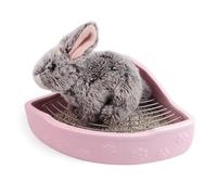 VALICLUD Practical Triangle Ceramic Guinea Basin for Pet Toilet and, Anti-bite Design with Easy-to-clean Shape Care Pig Small Animals Indoor Pet Supplies