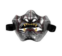VALICLUD Prajna Mask Japanese Cosplay Mask Half Face Theater with Elastic Band for Halloween Party Drama Events