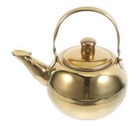 VALICLUD Premium Stainless Steel Whistling Kettle with Heat-Resistant Insulated Handle Teakettle for Boiling Water and Brewing Tea in Kitchen and Restaurant Use Gold Pot