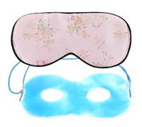 VALICLUD Printed Silk Eye Mask for Sleep, Lightweight Silk Cooling Effect, Weighted Sleep Eye Mask for Women, Suitable for Travel and Home Use