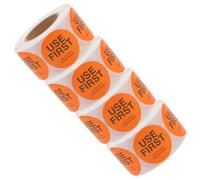 VALICLUD Priority Use First Labels Food Service Inventory Control Self-Adhesive 4 Rolls 500 Stickers for Production and Quality Management