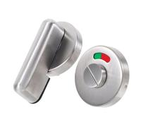 VALICLUD Privacy Indicator Door Lock with Hollow Turn Knob Red Green Occupied Vacant Sign Bathroom Door Bolt Lock for Public Restrooms Rvs and Toilet Stalls Easy Operation Hardware