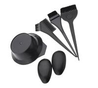 VALICLUD Professional Hair Coloring Comb Set and Earmuffs 2 Brushes 1 Comb for Quick and Healthy Hair Dyeing 1 Bowl Black Pp Material Kit at Home and Self-help Hairdressing
