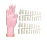 VALICLUD Professional Manicure Practice Hand Model 100 Nail Tips Silicone Right Hand Mold