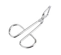 VALICLUD Professional Stainless Steel Eyebrow Tweezer Scissor Shaped Clip for Precise Facial Hair Removal Slanted Tip for Easy Trimming Silver Beauty Tool for Women and Men