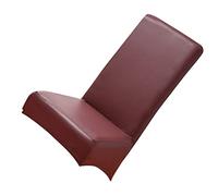 VALICLUD Pu Leather Chair Cover Stretchy with Great Elasticity Stylish and Removable Slipcover and Oilproof Protection for Dining Chairs Suitable for Ceremony and Meeting Use