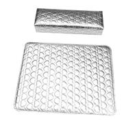 VALICLUD PU Leather Nail Cushion Set with Heart Pattern Manicure Wrist Rest Pad for Salon and Home Use Hand Support for Steady Nail Art Easy-clean Silver Manicure Wrist Cushion