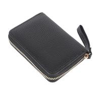 VALICLUD Pu Small Wallet for Women with Zipper Clutch and Multiple Card Holder Slots, Classic Black Coin Purse for Traveling and Working Outdoors, Organizing Cards and Storing Small Items