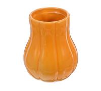 VALICLUD Pumpkin Flower Pot Fall Utensil Holder Cooking Utensil Crocks Sponge Brush Holder Ceramic Orange