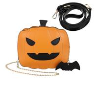 Valiclud Pumpkin Handbag for Women - Adjustable Crossbody Bag with Removable Strap - Perfect for Halloween Parties and Costumes - Soft Pu Leather - 29.66X18.00X6.00Cm