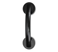 VALICLUD Punch-Free Large Black Suction Grab Bar for Bathroom and Glass Doors, Adhesive Shower Handle with Strong Suction for Home Safety and Mobility Support