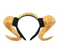 VALICLUD Punk Gothic Devil Horns Headband with Goat RAM Antlers Edgy Animal Horns Accessory for Halloween Cosplay Themed Party and Photo Shoot Prop for Adults