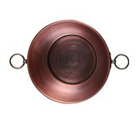 VALICLUD Pure Copper Buddhist Offering Plate with Carved Tantric Patterns Ritual Fire Dish for Temple Use Stable Structure Exorcising Evil Spirits Medium Sized Temple Fruit Tray