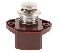 VALICLUD Push Button Rv Cabinet Lock Secure Latch for Motorhome Cupboard Furniture Safety Protection Brown Pearl Nickel