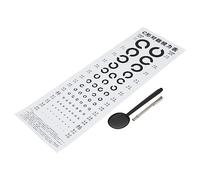 VALICLUD PVC Eye Chart for Vision Testing Standard C Type Visual Acuity Chart with Extendable Pointer and Occluder Home and School Use for Accurate Distance Eye Exams