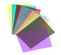 VALICLUD Pvc Light Gel Sheets and Steady Color Temperature 10pcs with High Light Transmission for Photo and Dj Lighting Scenes