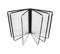 VALICLUD Pvc Menu Cover for Restaurants and Diners, 6 Pages Loose Leaf Binder with Refillable Soft Cover, Protects from Oil Water and Stains, Elegant Presentation for Food and Beverage