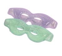 VALICLUD Pvc Super Soft Skin-friendly Sleep Eye Mask 2pcs Set with Cooling Ice Patches for Comfortable Relief and Rest, Reusable Cold Eye Pads for Travel and Home Use