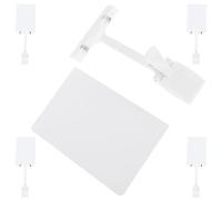 VALICLUD PVC Waterproof Price Tag Holder Set 5pcs A6 Whiteboard White Thumb Clip, Vertical Sign Stand for Supermarket Fruit Shop, Food Advertising and Price Display Accessories