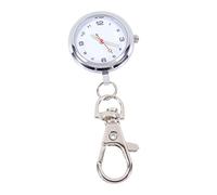 VALICLUD Quartz Keychain Clip Pocket Watch Key Ring for Nurse Large Dial Design Clip Useful for Everyday Carry As Pocket Watch Keychain
