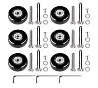 VALICLUD Quiet Swivel Suitcase Wheel Replacement Kit Rubber Caster Repair Parts for Luggage Travel Bags Install Silent Wheels Enhance Mobility All Surfaces