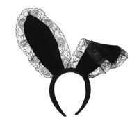 VALICLUD Rabbit Ears Headband Lace Design Soft Material for Comfort for Party Headwear and Animal-themed Events for Women and Girls