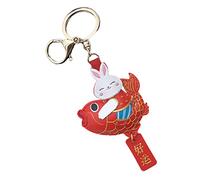 VALICLUD Rabbit Keychain Key Chain Chinese Mascot Decoration Fengs Keychain Handbag Charms Feng Shui Keychains Wear-Resistant Bag Pendant Bunny The Lovely Bag Pendant Alloy