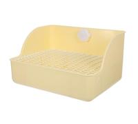 VALICLUD Rabbit Litter Tray for Rabbits and Guinea Pigs Splash Prevention Design, Plastic Small Animal Litter Pan for Toilet Training and Potty Trainer, for Indoor Pet Hygiene