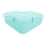 VALICLUD Rabbit Triangle Litter Box Corner Pet Toilet Trainer for Small Animals Guinea Pig Bunny Hamster Cage Litter Potty Tray Blue