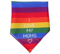 VALICLUD Rainbow Pride Dog Bandana Collar for Medium and Large Dogs Reversible Triangle Scarf Pet Accessory for Parties and Outdoor Use Colorful Rainbow Stripe