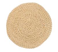 VALICLUD Rattan Tatami Floor Pillow for Meditation and Floor Seating | Silk Wadding Fill, Beige Rustic Woven Finish, Easy Spot Cleaning, Chair or Window Seat Use