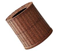VALICLUD Rattan Waste Basket and Quick with Double Layer Design L, and Plastic Inner Bucket Compact and Versatile Woven Trash Can Natural Ventilation, for Office and Living Room Use