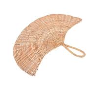 VALICLUD Rattan Woven Fan-shaped Pendant Decorative Hanging Home and Office Wall Decor Nordic Style Creative Layout Accent for Bedroom Living Party