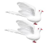 VALICLUD Realistic Artificial Dove Decoration Foam and Plastic White Pigeon Figurines for Home Garden Halloween and Party Props Lightweight and Safe Bird Ornaments