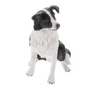 VALICLUD Realistic Border Collie Dog Figurine Small Simulation Puppy Ornament Educational Pet Model Decorative Home Tabletop Display