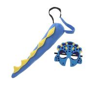 VALICLUD Realistic Dinosaur Costume Felt Tyrannosaurus Tail and Mask Creative Animal Role Play Outfit for Halloween Christmas School Plays Birthday Parties Imaginative Dino Adventure