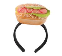 VALICLUD Realistic Food Simulation Festival Performance Headband with Hamburger and Hot Dog Design Elastic Funny Cosplay Hair Hoop for Birthday Parties Halloween Live Streams and Photo