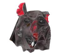 VALICLUD Realistic Rat Cosplay Mask Half Face Animal Masquerade Prop for Adults Halloween Costume Party Accessory
