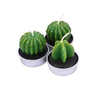 VALICLUD Realistic Succulent Tealight Candles Creative Smokeless Plant Shaped Decor for Birthday Party Wedding Spa Home Reusable and Safe Green Cactus and Prickly Pear Design