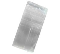 VALICLUD Rectangle Selenite Crystal Tray, Polished White Decorative Stone | Natural Selenite, Translucent Gypsum Surface, DIY Friendly Piece, Living Room Display and Gift Choice
