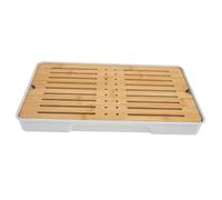 VALICLUD Rectangular Drainage Tea Service Plate with Water Storage Japanese Style Teaware Holder for Home Tea Party Office Decor and Practical