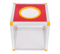 VALICLUD Red Donation Box with Lid for Fundraising and Party Games, User-friendly Raffle Ticket Holder with Spacious Interior, Sturdy Aluminum Alloy and Mdf Construction
