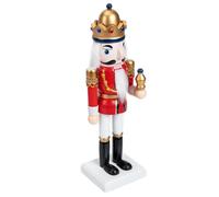 VALICLUD Red Wooden Nutcracker King Decorative Ornament for Room Display