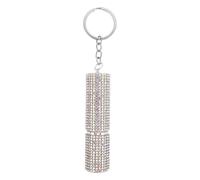 VALICLUD Refillable Rhinestone Perfume Spray Keychain - Mini Travel Dispenser Chic Embellishments Bag Charms for Handbags Essential Oil Crystal Bottle 5ml