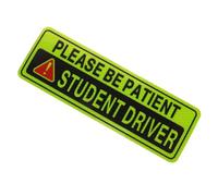 VALICLUD Reflective Driver Car Sticker Magnetic Student Driver Sign Safety Decal for Beginner Driving Practice Easy Application Visible Day Night