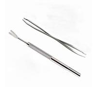VALICLUD Removal Kit Remover Tools for Dogs and Cats 2pcs Stainless Steel Lightweight Easy to Carry, Precisely Remove Tiny Embedded for Camping and Park Visits
