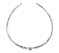 VALICLUD Renaissance Crown Headpiece for Women Silver Glitter Rhinestone Embellishments Bridal Wedding Headdress Princess Medieval Party Hair Accessory