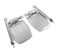 VALICLUD Replacement Wheelchair Footrest with Thickened Metal Support Poles Slip Elevated Leg Rest for Elderly and Disabled Secure Wheelchair Parts for Safety and Comfort