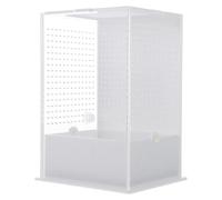 VALICLUD Reptile Feeding Box Acrylic Enclosure, Sturdy Observation Box for Praying Mantis, Jumping Spider, Geckos, Beetles Suitable for Temporary Nest