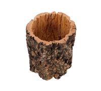 VALICLUD Reptile Hideout Cave Reptile Hiding Hole Turtle Tank Hideouts Gecko Hut Hollow Tree Trunk Shelter 10cm Diameter 15cm Height Terrarium Decor for Lizards Snakes Hermit Crabs